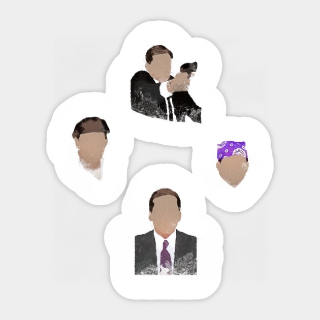 the office michael scott multiple characters Sticker by truefriend